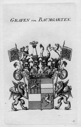 Baumgarten Wappen Adel coat of arms heraldry Heraldik crest Kupferstich