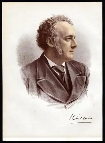John Everett Millais (1829-1896) Maler - Lithographie Portrait