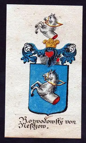 Rozwodowsky von Mechow Böhmen Wappen coat of arms Manuskript