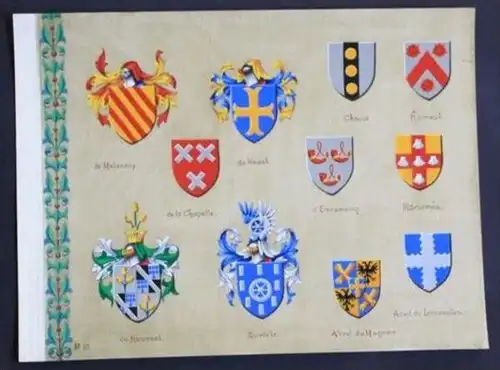 de Malannoy de Naast Chauve Sainaut Duwelz  Blason Wappen heraldry heraldique