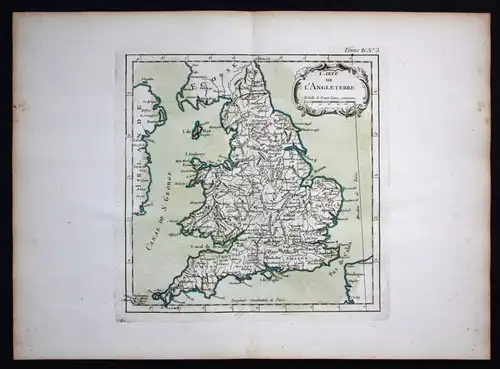 England Great Britain Bellin Karte map carte Kupferstich engraving