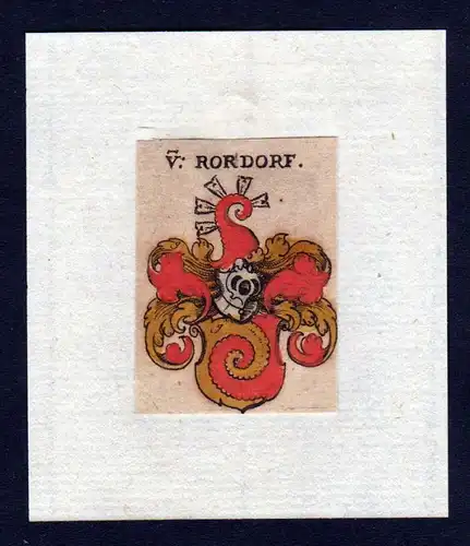 h Rordorf Wappen coat of arms heraldry Heraldik Kupferstich