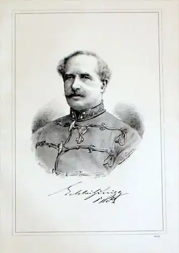 Theodor Freiherr von Schloissnigg Portrait Lithographie litho