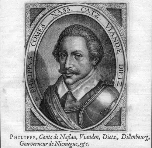 Philipp v. Nassau Graf Kupferstich Portrait  engraving gravure