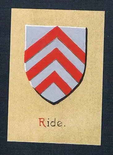 19. / 20. Jh. - Ride Blason Aquarelle heraldique Heraldik coat of arms