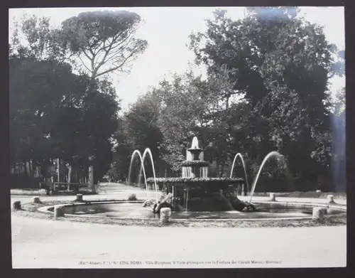 Roma Piazza Colonna Villa Borghese Alinari Original Foto photo vintage