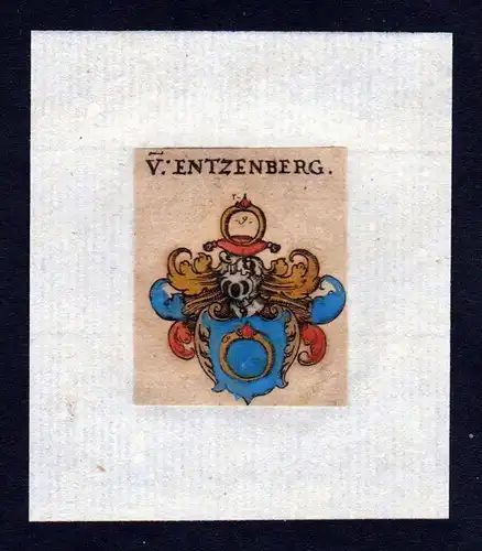 h. Entzenberg Enzenberg Wappen coat of arms heraldry Heraldik Kupferstich