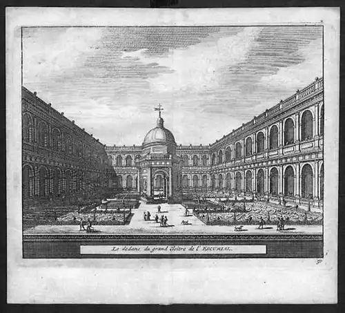 Madrid Escorial Espana grabado engraving