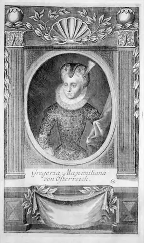Gregoria M. von Österreich Kupferstich Portrait engraving gravure