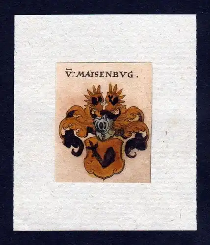 h. Maisenbug Wappen coat of arms heraldry Heraldik Kupferstich