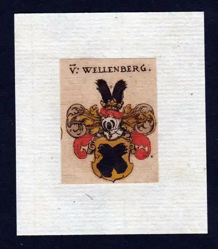 h Wellenberg Wappen coat of arms heraldry Heraldik Kupferstich