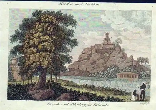 India Pagode Temple Wira-Mally  gravure   / Bilderbuch für Kinder