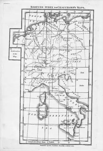 Italia Deutschland incisione Map Kupferstich Italien Italy acquaforte carte