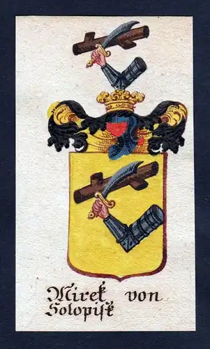 Mirek von Solopisk Böhmen Wappen coat of arms Manuskript