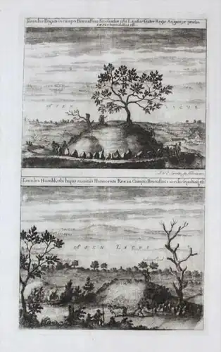 Bravalla Glan Braviken Östergötland sweden Kupferstich Dahlberg engraving / Sverige Sweden Schweden