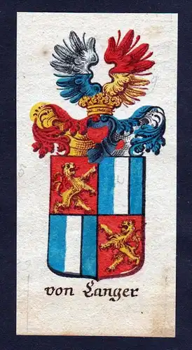 von Langer Böhmen Wappen coat of arms Manuskript
