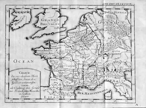 France Deutschland Benelux Italia Kupferstich Karte carta gravure