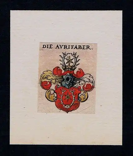 . die Aurifaber Wappen coat of arms heraldry Heraldik Kupferstich