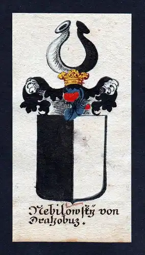 Nebilowsky von Dratzobuz Drahobuz Böhmen Wappen coat of arms Manuskript