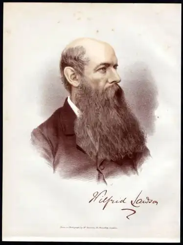 Wilfrid Lawson (1829-1906) Politiker - Lithographie Portrait