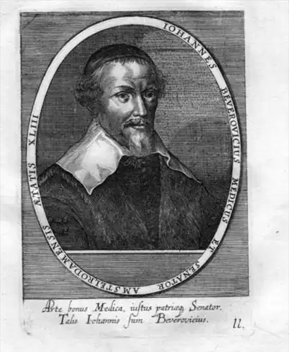 Johannes Beverovicius - Jan van Beverwijck (1594-1647) Dutch Arzt physician doctor Dordrecht Leiden Paris Mont