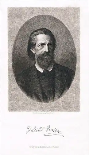 Julius Grosse Schriftsteller Portrait Radierung