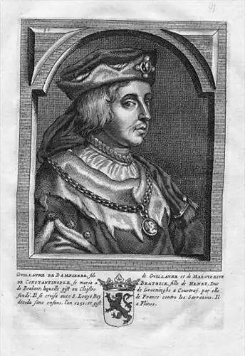 Guillaume III de Dampierre Flandre Portrait Kupferstich gravure