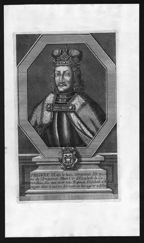 Friedrich III der Schöne König Herzog von Österreich Kupferstich Portrait
