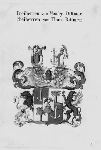 Mantey Dittmer Wappen Adel coat of arms heraldry Heraldik crest Kupferstich