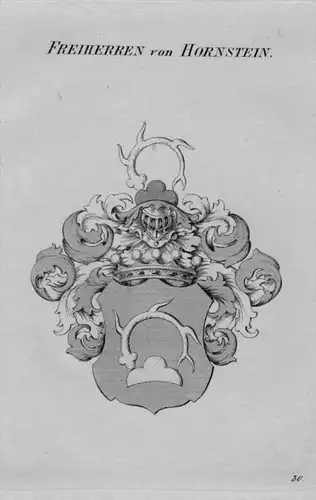 Hornstein Wappen Adel coat of arms heraldry Heraldik crest Kupferstich