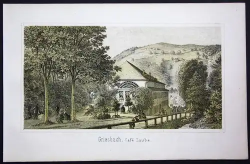 Griesbach Cafe Laube Schwarzwald Baden-Württemberg Lithographie