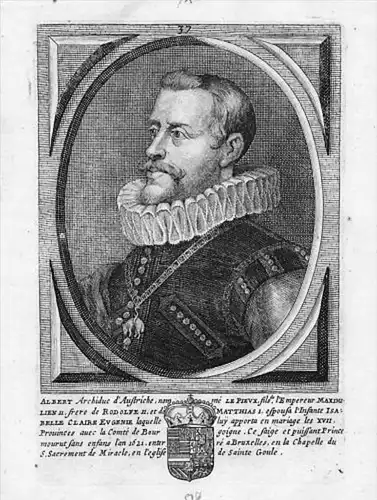 Albrecht VII v. Österreich Espana Portrait Kupferstich gravure
