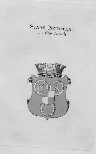 Stadt Neustadt Wappen Adel coat of arms heraldry Heraldik Kupferstich