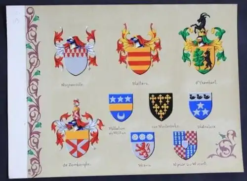 Wagnonville Wallers Willeton Wycar Wiers Wilton Blason Wappen heraldique