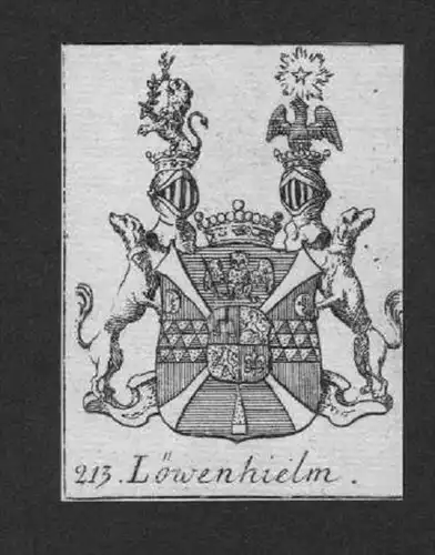 Löwenhielm Wappen vapen coat of arms Genealogie Heraldik Kupferstich