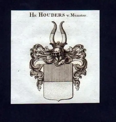 Herren v. Houders v. Münster Kupferstich Wappen