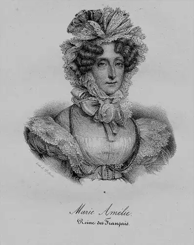 Maria Amalia von Neapel-Sizilien Königin Frankreich Lithographie Portrait