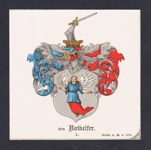 . von Nothelfer Wappen Heraldik coat of arms heraldry Chromo Lithographie