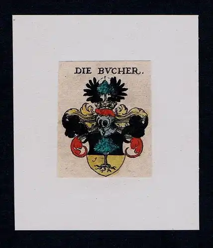 . die Bucher Buch Wappen coat of arms heraldry Heraldik Kupferstich