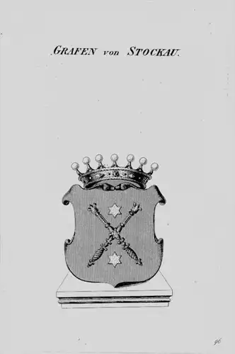 Stockau Wappen Adel coat of arms heraldry Heraldik crest Kupferstich