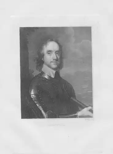 Oliver Cromwell Politiker Feldherr England Original  Portrait