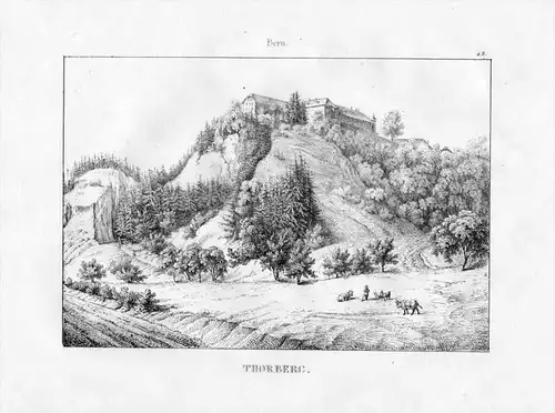 Thorberg Schloss Krauchthal Kanton Bern Schweiz Suisse Lithographie