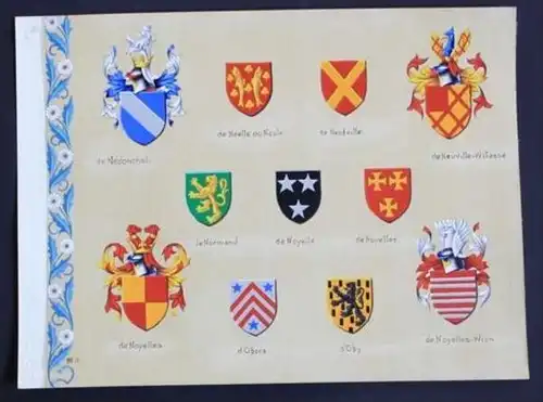 Nédonchel Neuville-Witasse Noyelles Noyelles-Wion Oby Blason Wappen Heraldik