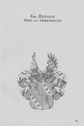 Von Berger Wappen Adel coat of arms heraldry Heraldik crest Kupferstich