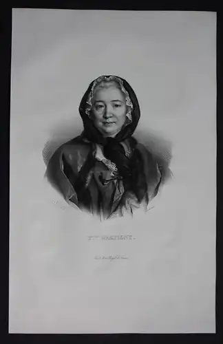 Francoise de Graffigny Issenbourg Happoncourt Lithographie Portrait Folio