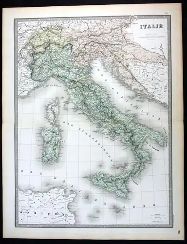 Italie - Italia Italy Italien Sicilia Sardegna Corse map Karte