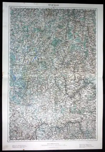 Iglau / Horn / Eggenburg / Teltsch - alte Landkarte 1913