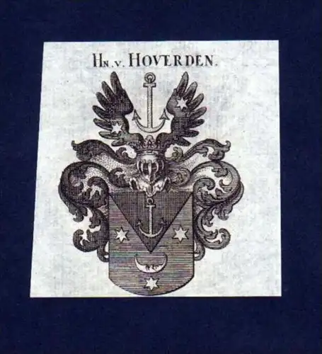 Herren v. Hoverden Heraldik Kupferstich Wappen