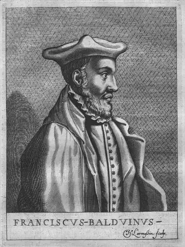 Francois Baudouin historian Jurist Portrait engraving gravure Kupferstich