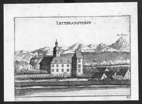 Leutzmannsdorf bei Amstetten Kupferstich Vischer engraving